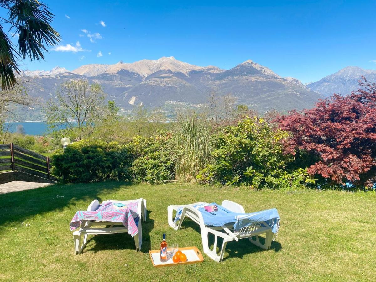 Bellavista A Garten Appartement Mit Pool Colico Eksteriør billede